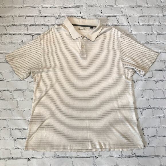 Beige Tasso Elba Striped Polo - Picture 1 of 15